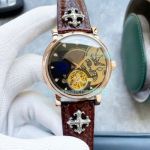 Replica Patek Philippe Complications Rose Gold Case Tourbillon Watch 42mm